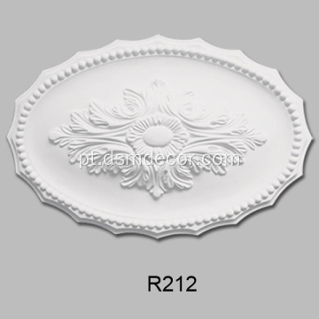 Medalhão de teto oval de PU